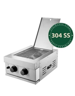 Myoutdoorkitchen Built-in - Upotettava sivupoltin, kaksi levyä