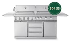 Fristående Gasol - och Kolgrill - Stainless