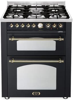 Lofra Spis - Dolce Vita 70 cm (2 ugnar) (Svart/Mässing) Gas