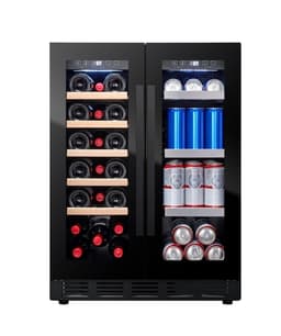 Vin- og ølkøleskab til indbygning - Arctic Collection 60 Duo Fullglass Black