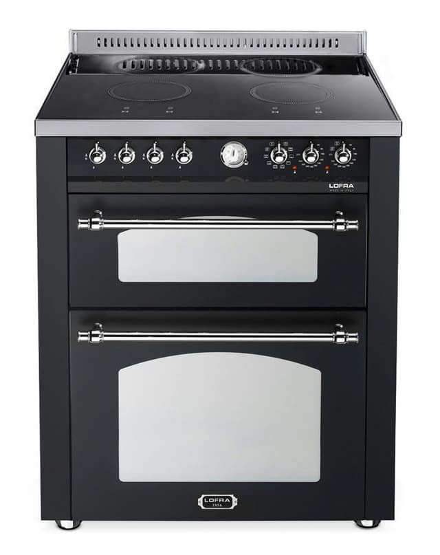 Lofra Komfur - Dolce Vita 70 cm (2 ovne) (Sort/Krom) Induktion