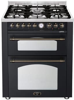 Lofra Komfur - Dolce Vita 70 cm (2 ovne) (Sort/Bronze) Gas