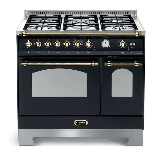 Lofra - Dolce Vita 90 cm (2 ugnar) (Svart/Mässing) Gas