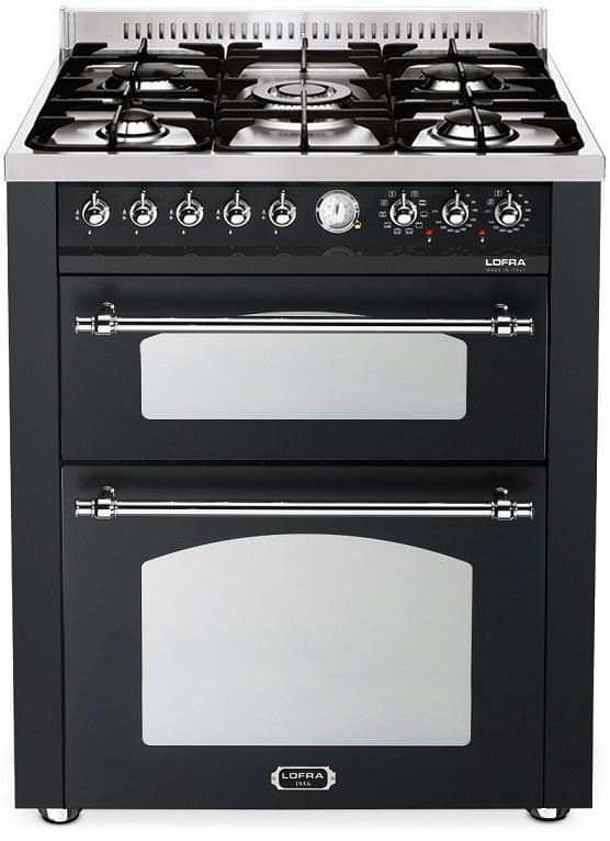 Lofra Komfur - Dolce Vita 70 cm (2 ovne) (Sort/Krom) Gas
