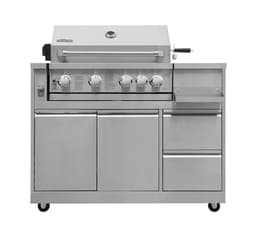 Myoutdoorkitchen - Inox Range - Fritstående gasgrill med 4 gasblus og infrarød brænder