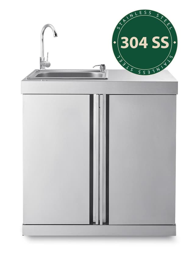 Myoutdoorkitchen - Modul med oppvaskbenk og oppbevaringsskap