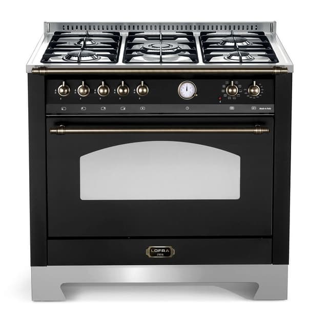 Komfur - Dolce Vita 90 cm (1 ovn) (Sort/Bronze) Gas
