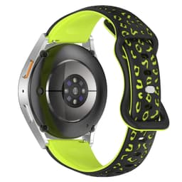 Svart og grønn silikonreim til klokke - 20 mm