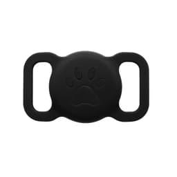 Silikon AirTag-etui, kattepote-design, vanntett Sort