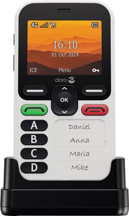 Doro Leva X10 mobiltelefon (hvit/sort)