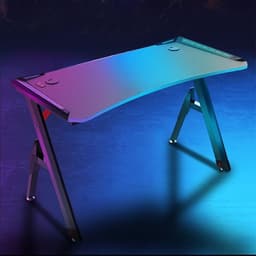 Gamingbord 140cm med RGB Belysning - Svart