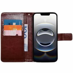 Lommebokdeksel 3-kort iPhone 16e - Brun