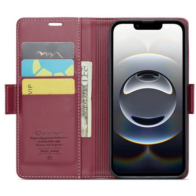 CaseMe mobilfodral 023 iPhone 16e - Vinröd