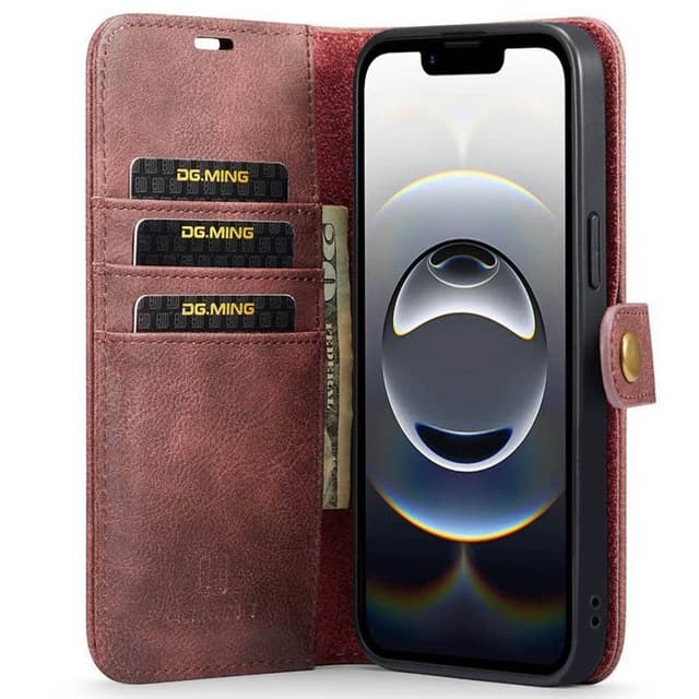Mobil lommebok DG-Ming 2i1 iPhone 16e - Rød