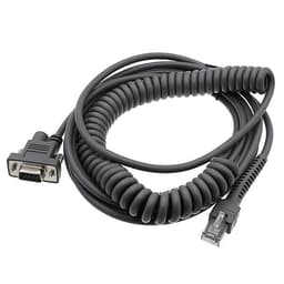 Strekkodeskannerkabel Spiral - RJ45 til RS232 til Honeywell / Zebra / Symbol 5m