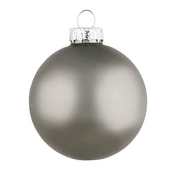 Julekuler i glass 8 cm 6-pakning - Sølv
