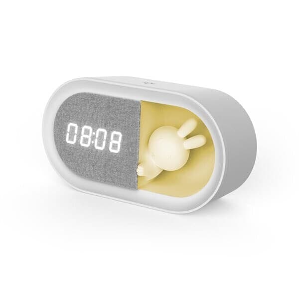 Forverer LED-vækkeur med natlys - Bunny/White