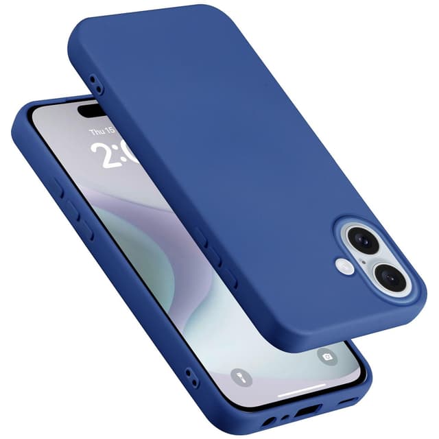 iPhone 16 silikondeksel Case Cover (Blå)