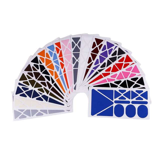 Reparationslappar till Dunjacka Flerfärgade - 18 pack Triangeltyp