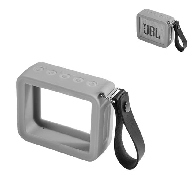 JBL GO2 Silikone Beskyttelsesetui med PU håndstrop Grå