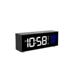 Digital vekkerklokke - Minnefunksjoner og 16 melodier Sort