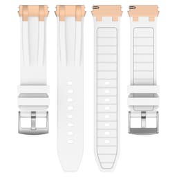 Silikonklokkerem for Samsung, Garmin, Huawei Hvit