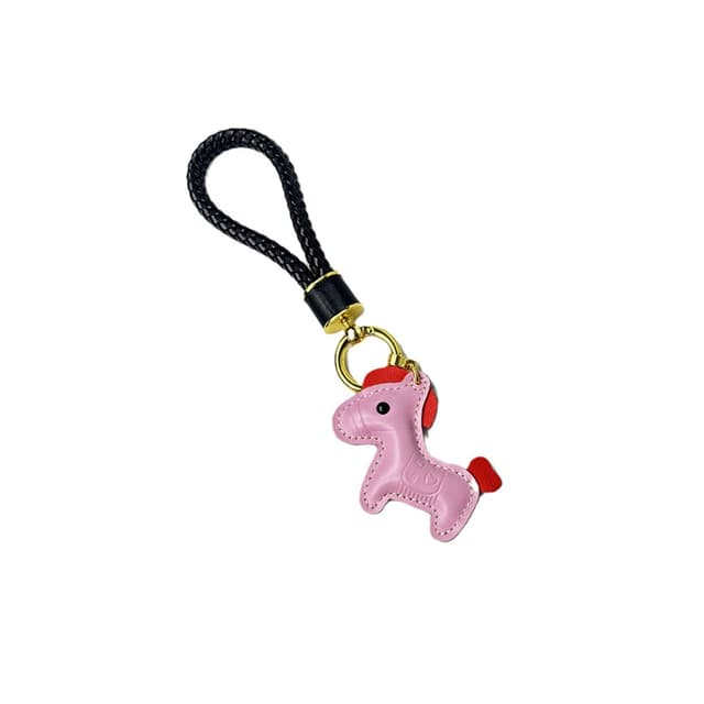 Søt hesteskinn bilnøkkelring Rosa