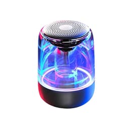 Bærbar Bluetooth 5.3-høyttaler med LED-lys – gjennomsiktig design, trådløs lydopplevelse Black