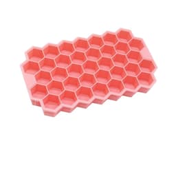Silikone isterningbakke med låg 2-pak Lyserød
