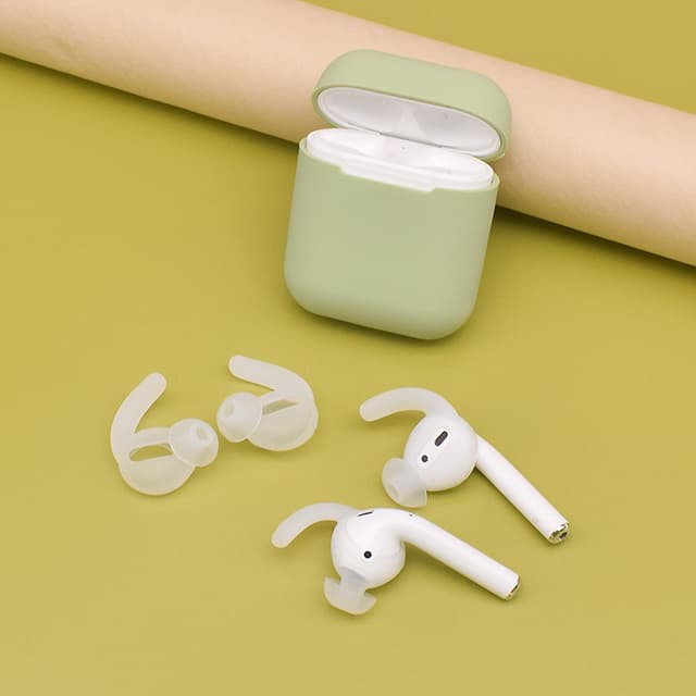 Ørekroker ørepropper for bedre feste av AirPods/AirPods 2 Gjennomsiktig