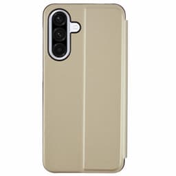 SKALO Samsung A36 5G Clear View Plånboksfodral - Guld