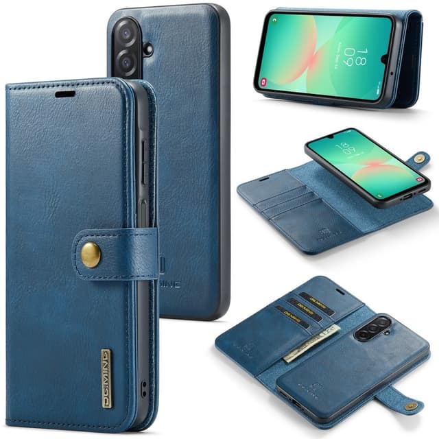 DG MING Samsung A26 5G 2-i-1 Magnet Flip Cover - Blå