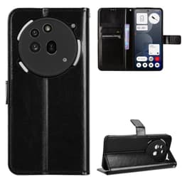 SKALO Nothing Phone (3a) Pro 5G PU-läder Plånboksfodral - Svart - Svart