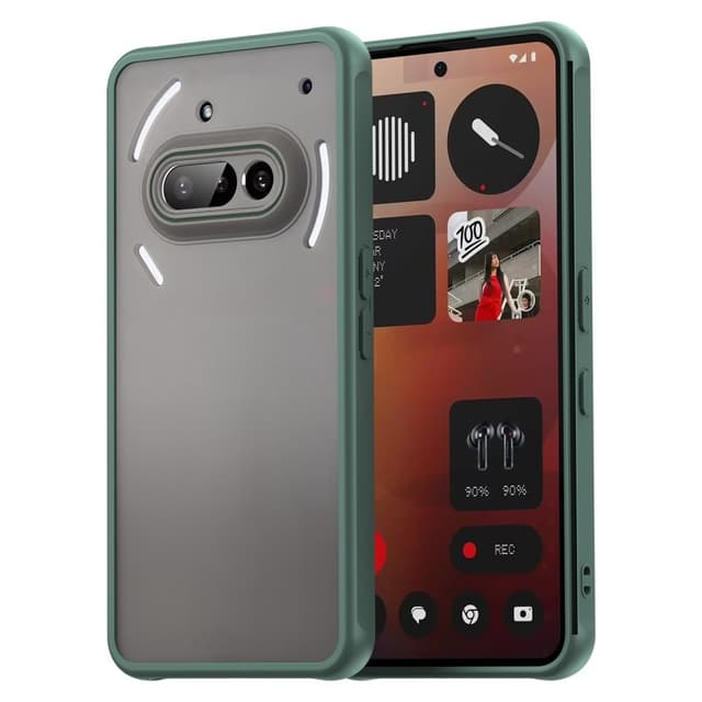 SKALO Nothing Phone (3a) 5G Color Bumper Frosted Skal - Grön