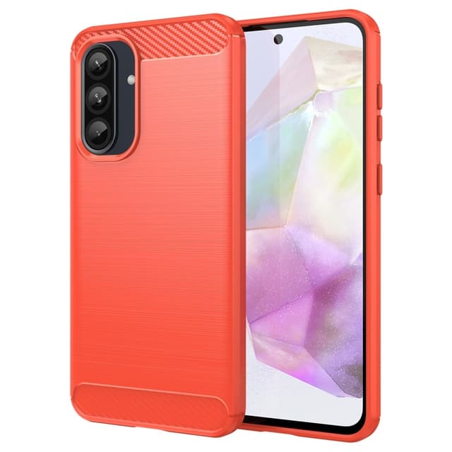 SKALO Samsung A36 5G Armor Carbon Suojakuori - Punainen