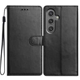 SKALO Samsung A26 5G PU-nahka Lompakkokotelo - Musta