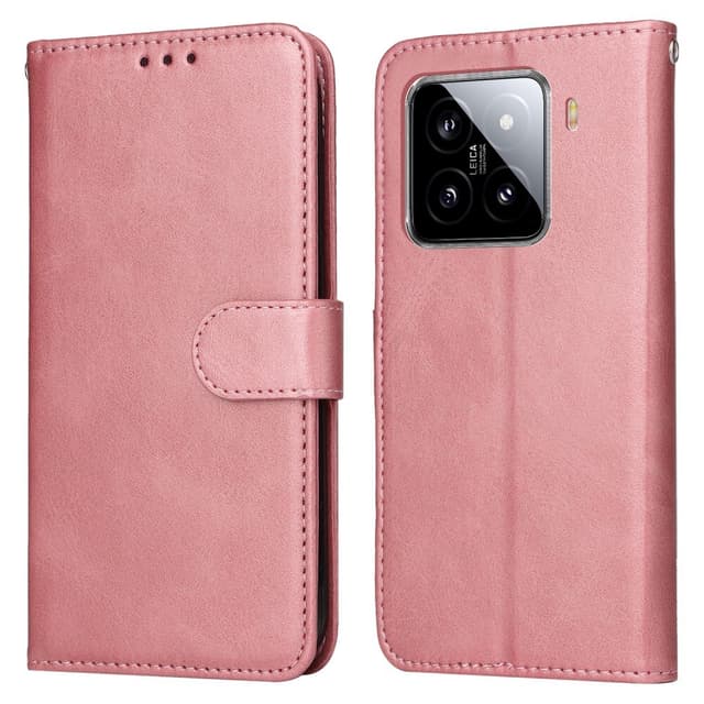 SKALO Xiaomi 15 PU-läder Plånboksfodral - Rosa