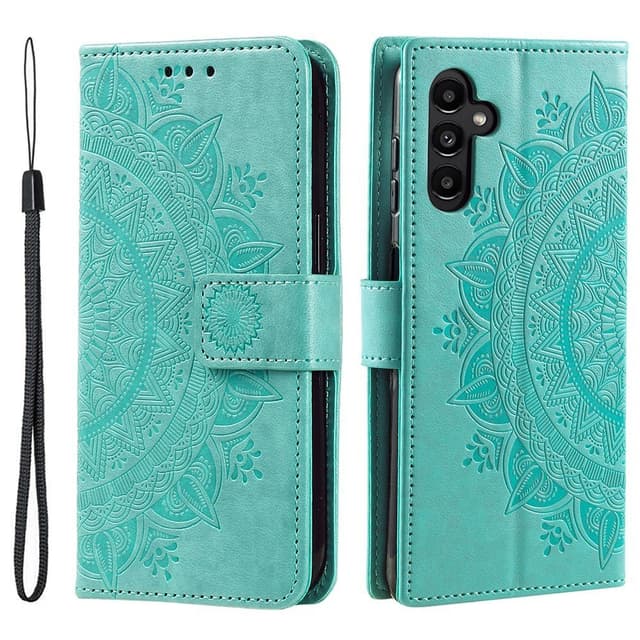 SKALO Samsung A36 5G Mandala Plånboksfodral - Turkos
