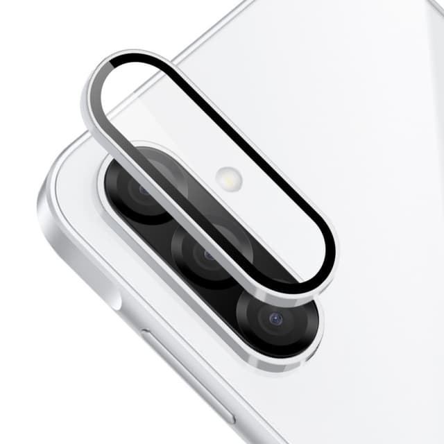 SKALO Samsung A56 5G ENKAY Kameraskydd Metallring - Silver