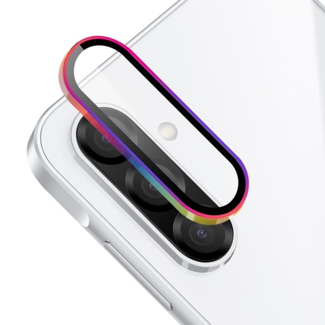 SKALO Samsung A56 ENKAY Kameraskydd Metallring - Rainbow
