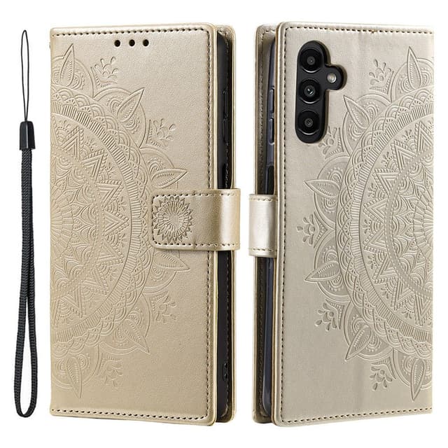 SKALO Samsung A56 5G Mandala Flip Cover - Guld
