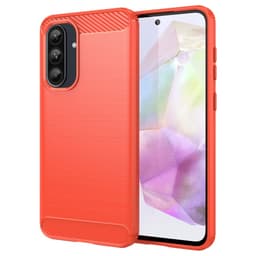SKALO Samsung A56 5G Armor Carbon Suojakuori - Punainen