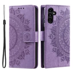 SKALO Samsung A26 5G Mandala Lompakkokotelo - Violetti