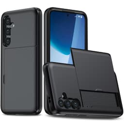 SKALO Samsung A36 5G Armor Korttikotelo Suojakuori - Musta