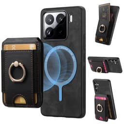 SKALO Xiaomi 15 2-in-1 Magneettinen Korttikotelo Suojakuori - Musta