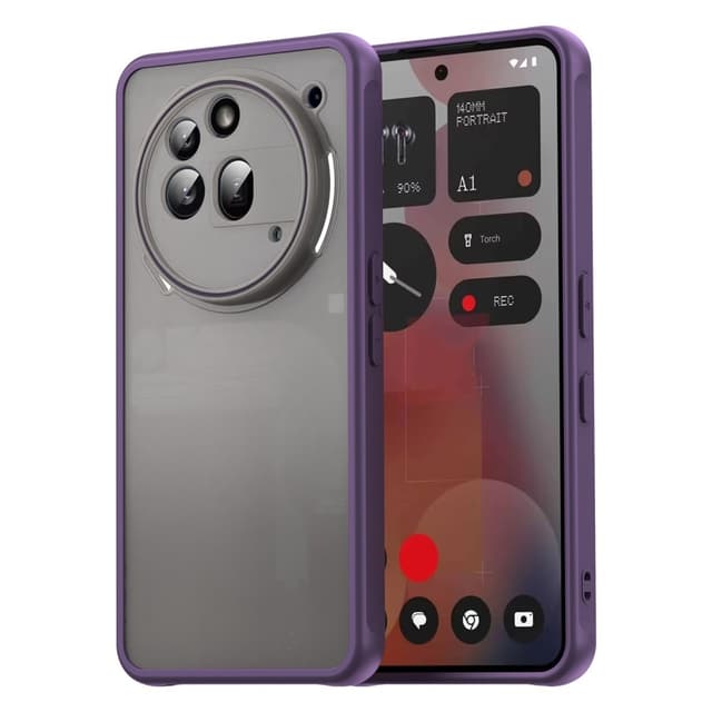 SKALO Nothing Phone (3a) Pro 5G Color Bumper Frosted Suojakuori - Violetti