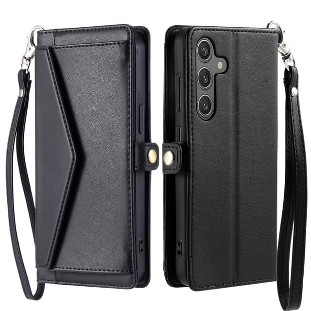 SKALO Samsung A26 5G PU-Læder Kuvert Flip Cover - Sort