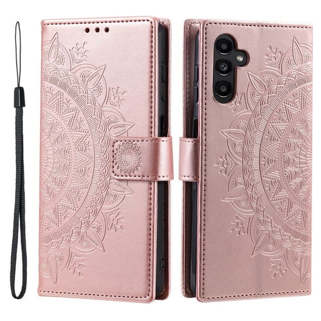 SKALO Samsung A56 5G Mandala Plånboksfodral - Roséguld