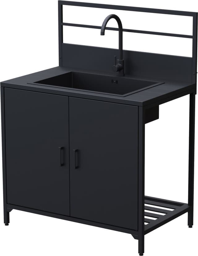 VARI Outdoor Kitchen Module 7.1 handfat med kran (svart)