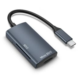 NÖRDIC USB-C 3.0 Kortleser 2 spor SD3.0, MicroSD3.0 UHS-I